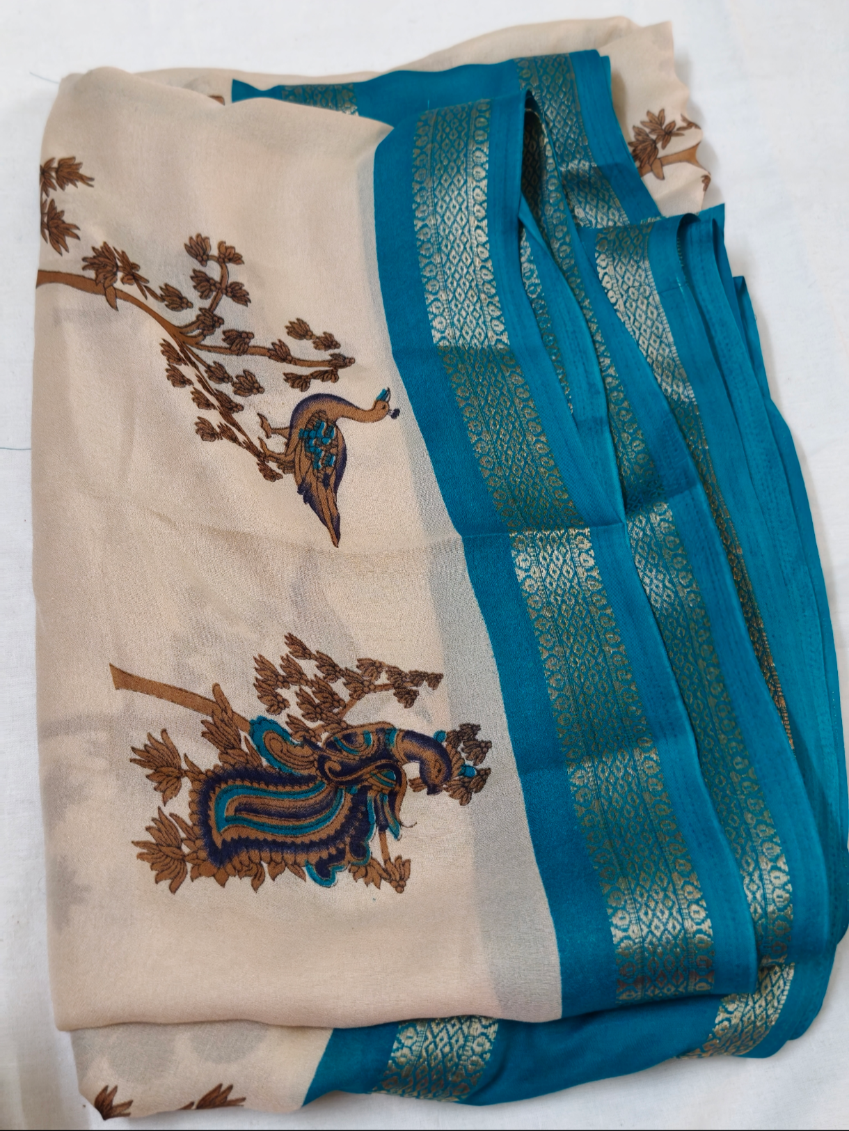 Peacock Chiffon Saree